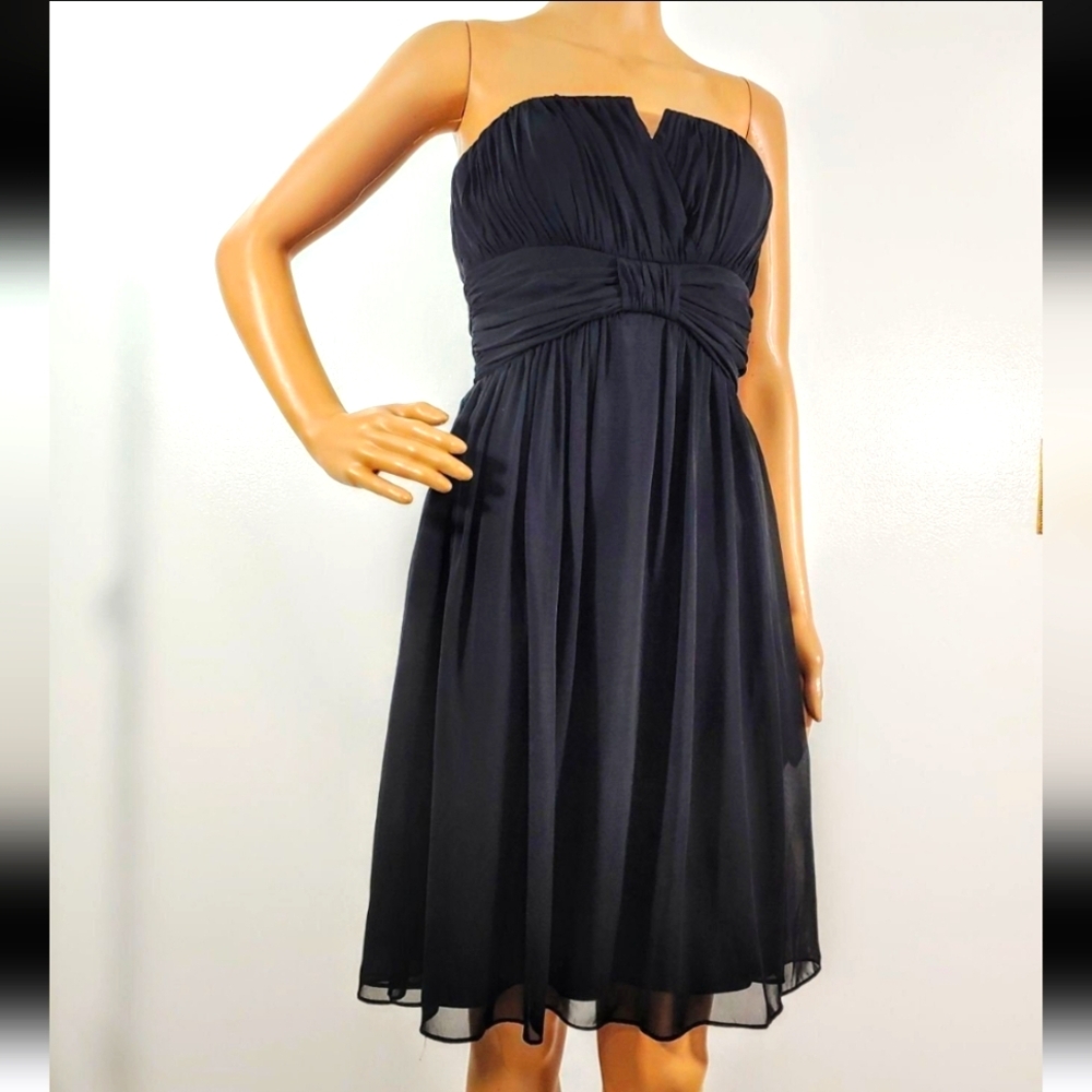 White House Black Market Elegant Black Strapless Dress